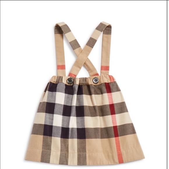 Burberry Other - Burberry Beige Check Skirt with Straps/Braces